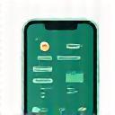 Symbol für praktische Tools: ein Smartphone mit App-Symbolen